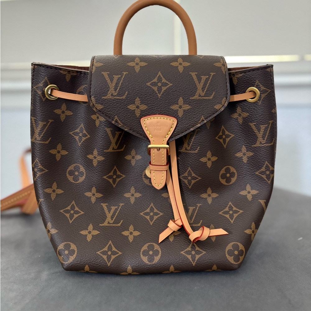 Authentic Louis Vuitton Montsouris BB Brown Monogram Backpack